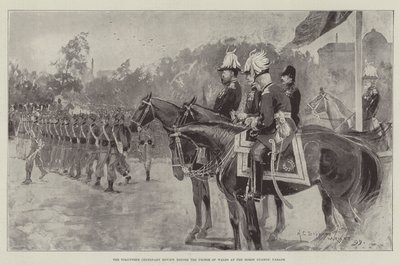 La revisione del centenario dei volontari davanti al Principe di Galles alla parata delle Guardie a Cavallo da Henry Charles Seppings Wright
